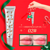 4 Colors Christmas Gift Tube Lip Balm Elk Snowman Pendant