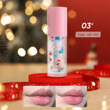 4 Colors Vegan Transparent Lip Oil Christmas Theme