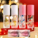 4 Colors Vegan Transparent Lip Oil Christmas Theme