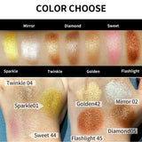 7 Colors Pink Box Single Color Highlight Brightening Glitter Powder