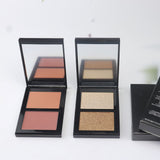 Wholesale Cosmetics Highlighter Make Up Private Label High Pigment Shimmer Makeup Blush Contour 2 In 1 Blush Palette