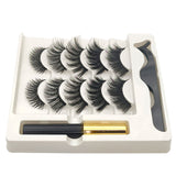 5 Pairs Thick Curling Magnetic False Eyelashes Set