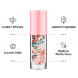 4 Colors Vegan Transparent Lip Oil Christmas Theme