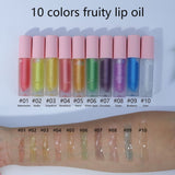 10 colors fruity lip oil