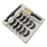 5 Pairs Thick Curling Magnetic False Eyelashes Set