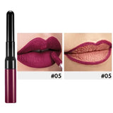 15 Farben 2-End-Lippenstift mit Lip Liner