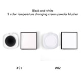 Black And White 2 Color Temperature Changing Cream Powder Blusher