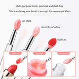 4-Color Silicone Lip Brush With Cover Portable Lipstick Brush Lip Mask Brush Lipstick Brush