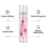 3-Color Rose Real Flower Lip Oil