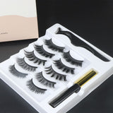 5 Pairs Thick Curling Magnetic False Eyelashes Set