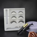 Three Pairs Of Magnetic Eyeliner Glue Eyelashes Set