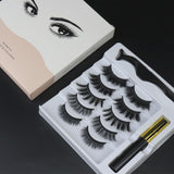 5 Pairs Thick Curling Magnetic False Eyelashes Set