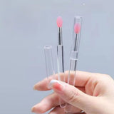 4-Color Silicone Lip Brush With Cover Portable Lipstick Brush Lip Mask Brush Lipstick Brush