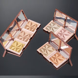 7 Colors Of Luxurious Rose Gold Brightening Glitter Highlighter