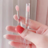 4-Color Silicone Lip Brush With Cover Portable Lipstick Brush Lip Mask Brush Lipstick Brush