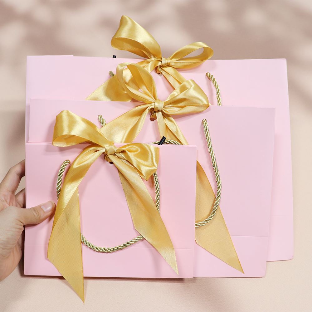 8 colors small ribbon gift bag/cosmetic bag/shopping bag【30PCS】 –