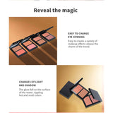 Wholesale Cosmetics Highlighter Make Up Private Label High Pigment Shimmer Makeup Blush Contour 2 In 1 Blush Palette