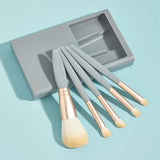 4-Color Travel Portable Makeup Brush Set With Mirror