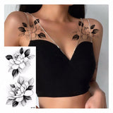 40 Kinds of Sketch Flower Tattoo Stickers